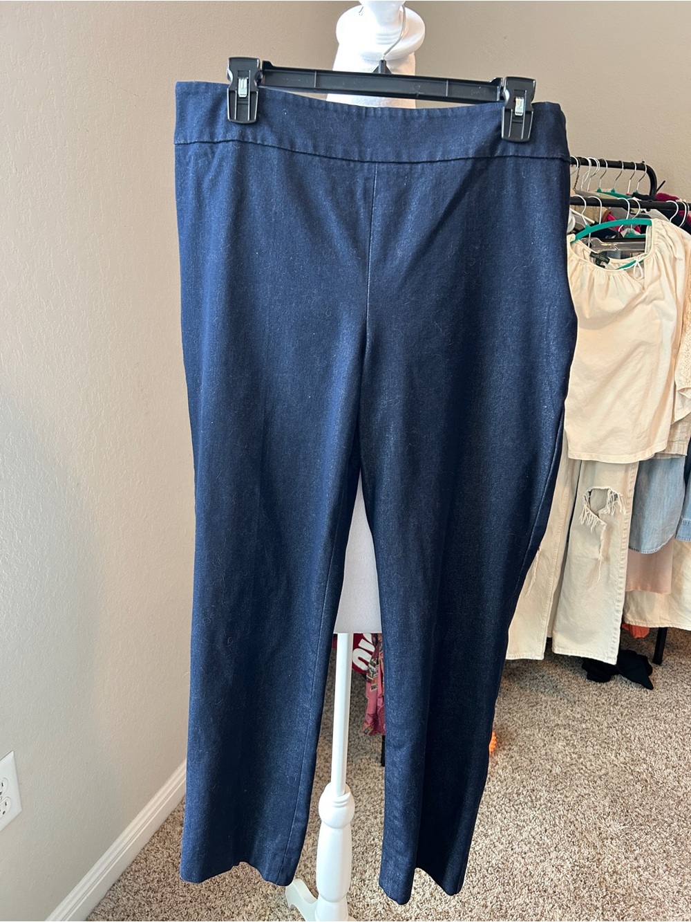 TALBOTS Chatham Ankle Pant Dark Blue Tailored Denim Women’s Size 10